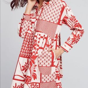 Anthropologie, Maeve Printmaker Poplin dress, size S